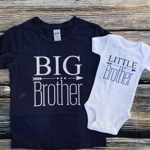 Big/little Sibling Shirt Set NAVY Big Brother Shirt Little - Etsy