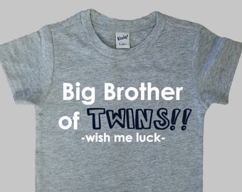 Big Brother/Sister of TWINS, Big Brother Shirt,  Big Sister of Shirt/Promoted to Big Brother