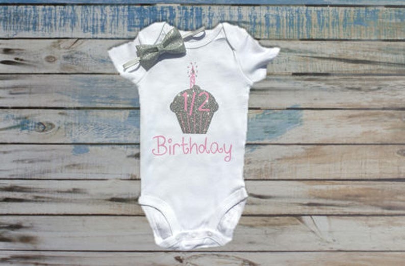 Half Birthday Girl Bodysuit Birthday Bodysuit 1/2 Birthday Etsy