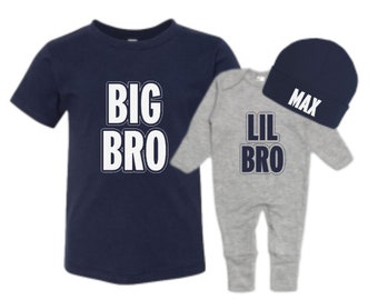 Matching Brother Set, Big Brother Little Brother Outfit, Newborn Romper Brother Set, Little Brother Sleeper Set