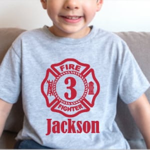 Fire Emblem Birthday Shirt, Fireman Birthday Party, Fireman Birthday Shirt