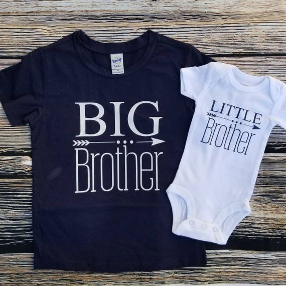 Big/Little Sibling Shirt set NAVY Big Brother shirt Little | Etsy