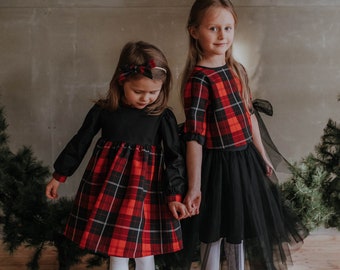 Holiday clothing, plaid dress kids, dress Christmas for girls, trending Christmas outfit toddler, holiday dress kid, plaid Christmas dress