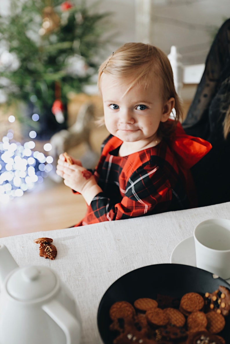 Holiday dress baby girl, Christmas dress toddler, plaid dress baby girl, Christmas plaid outfit, Trending Baby Toddler Girl Christmas dress image 10