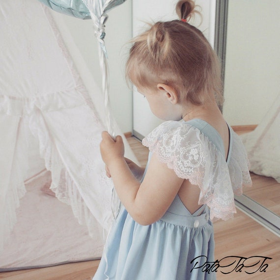 light blue toddler dress