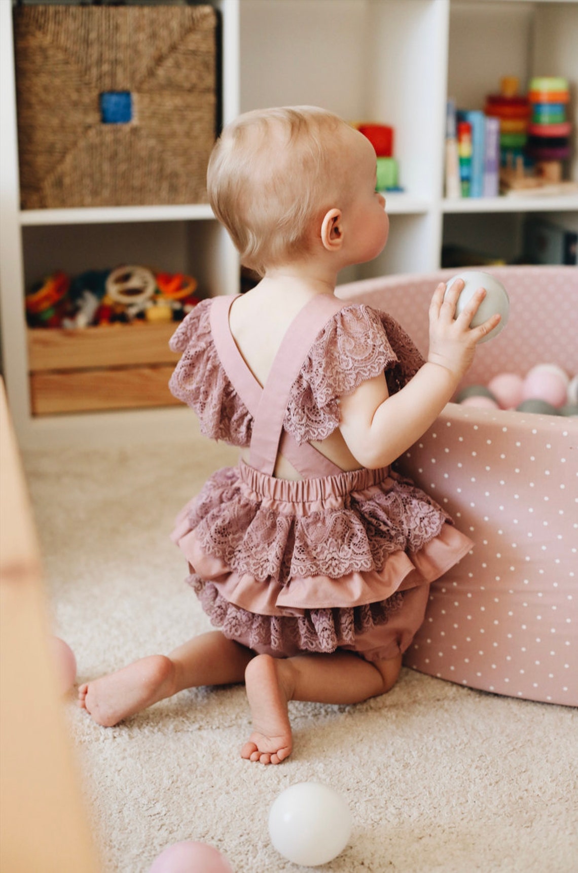 Cake smash outfit girl white romper baby girl first birthday Etsy