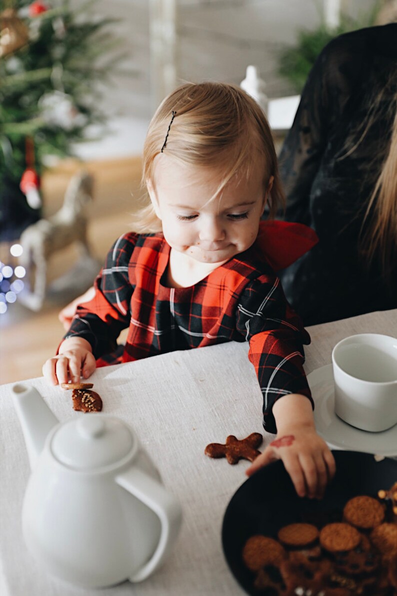 Holiday dress baby girl, Christmas dress toddler, plaid dress baby girl, Christmas plaid outfit, Trending Baby Toddler Girl Christmas dress image 6