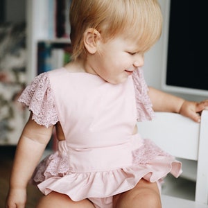 Geburtstags-Outfit Mädchen, Geburtstags-Strampler, Cake Smash-Outfit, Baby-Mädchen-Boho-Strampelanzug, Cake Smash-Outfit, Mädchen-Outfit Bild 2