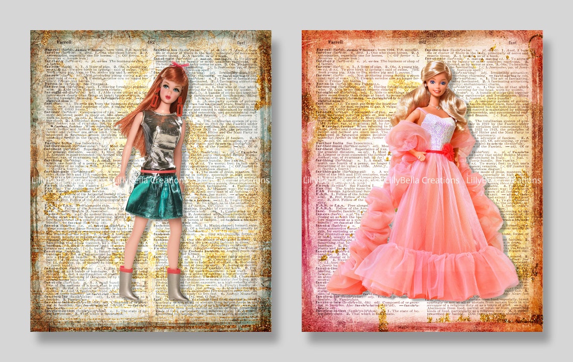 12 Barbie Dictionary Mixed Media Prints DIGITAL ART PRINTS - Etsy