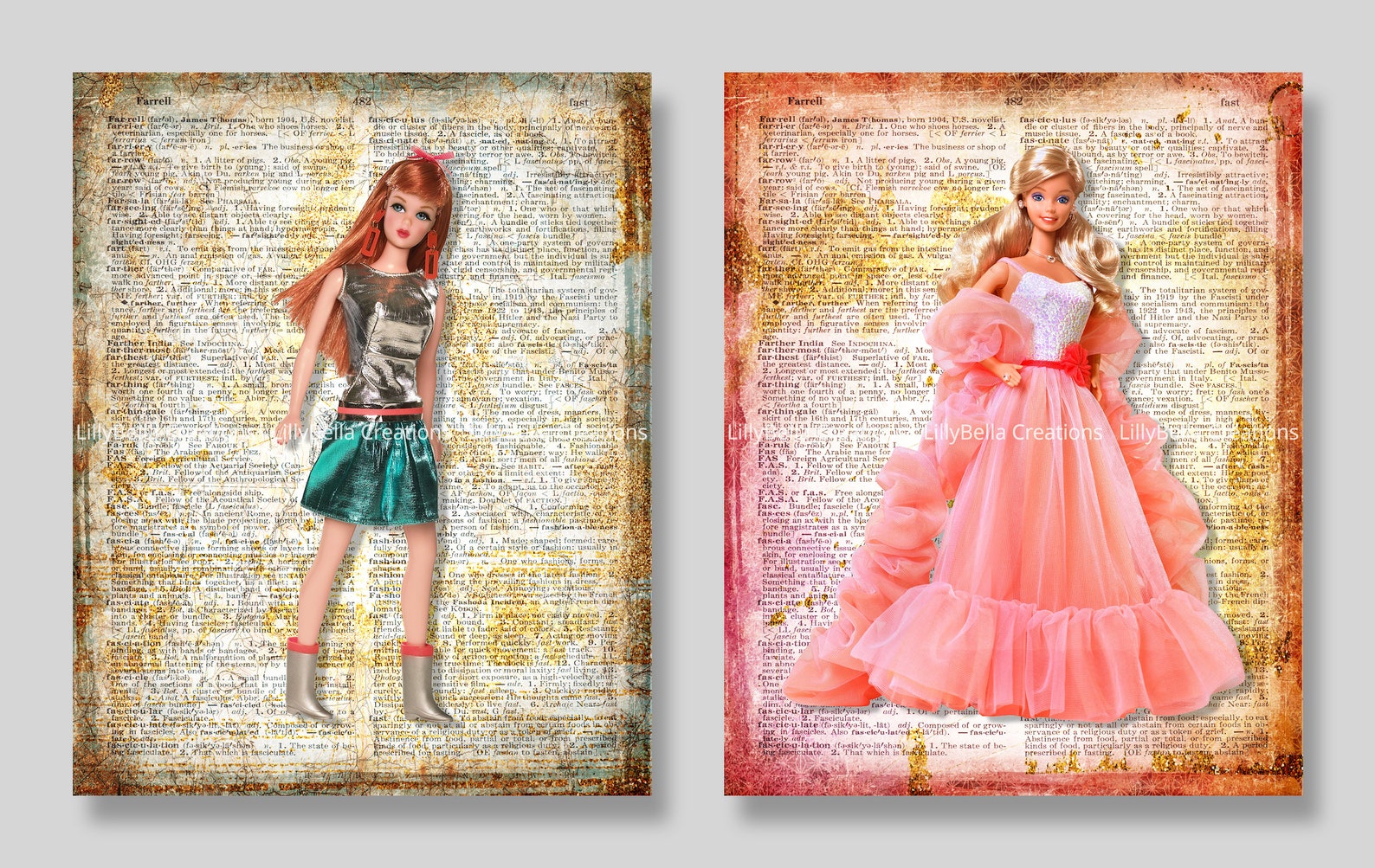 12 Barbie Dictionary Mixed Media Prints DIGITAL ART PRINTS - Etsy