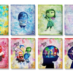 Inside Out ~ Emotions Dictionary Prints ~ 8 &quot;x 10&quot; ~ DIGITAL PRINTS ~ Choose 1 or all ~ Joy, Sadness, Disguist, Fear, Anger, Riley