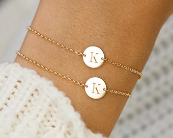 Gold Bracelets for Women Gold Initial Bracelet Personalized Bracelet for Woman Engraved Bracelets Dainty Bracelets Gold Customized Bracelets
