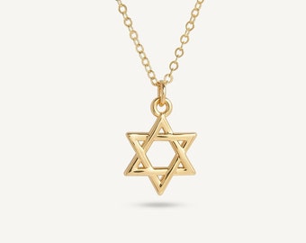 Star Of David Necklace, Gold Magen David , Tiny David Star Pendant, Jewish Star Necklace, Judaica Jewelry, Dainty Star of David Necklace