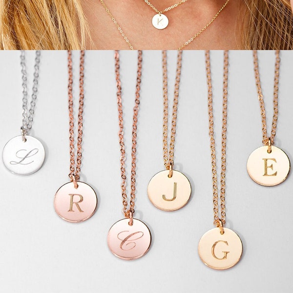 Letter J Necklace 14k Gold C Necklace, Letter M Necklace, Silver R Necklace L Necklace Letter H Necklace A B Necklace E F H O Q S T Necklace