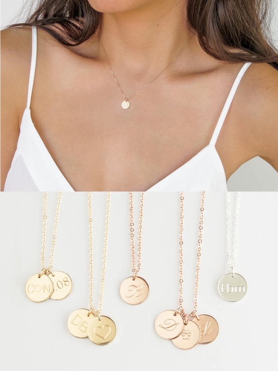Rose gold initial necklace canada Clearance