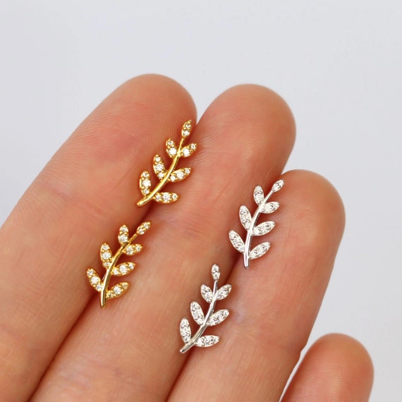 Cimenexe Bohemien Cristallo Foglia Penzoloni Orecchini Argento Cz Foglia Goccia Orecchini Piccoli Strass Foglia Orecchini Lastricati Palma Foglia Gioielli Per Donne E Ragazze Regali