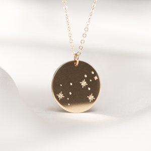 Constellation necklace, Zodiac sign necklace, Gold Zodiac Constellation necklace, Leo Libra Virgo Scorpio Aquarius Pisces Celestial Necklace