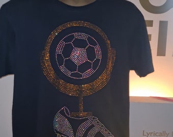 Football Fan Bling T shirt | Rhinestone T shirt Design