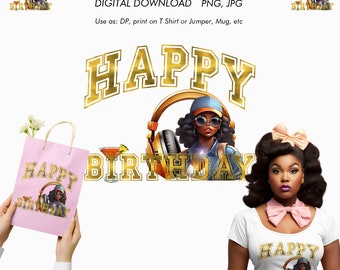 Happy Birthday PNG File, Thanksgiving, Celebration, add to a DP, or print with DTF or Sublimation onto Clothing