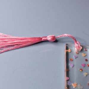Maus-Ohrstecker Konfetti Lesezeichen aus Kunstharz
