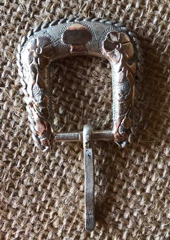 Vintage Western Ranger Belt Buckles Set/Mexican S… - image 5