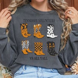 TN Vols vs all yall, Ehrenamtliche Fußball Cowboy Stiefel Western PNG sofortiger digitaler Download