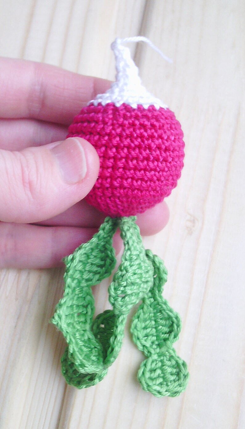 Crochet Radishes Teether Teeth Play Food Decorating the Etsy