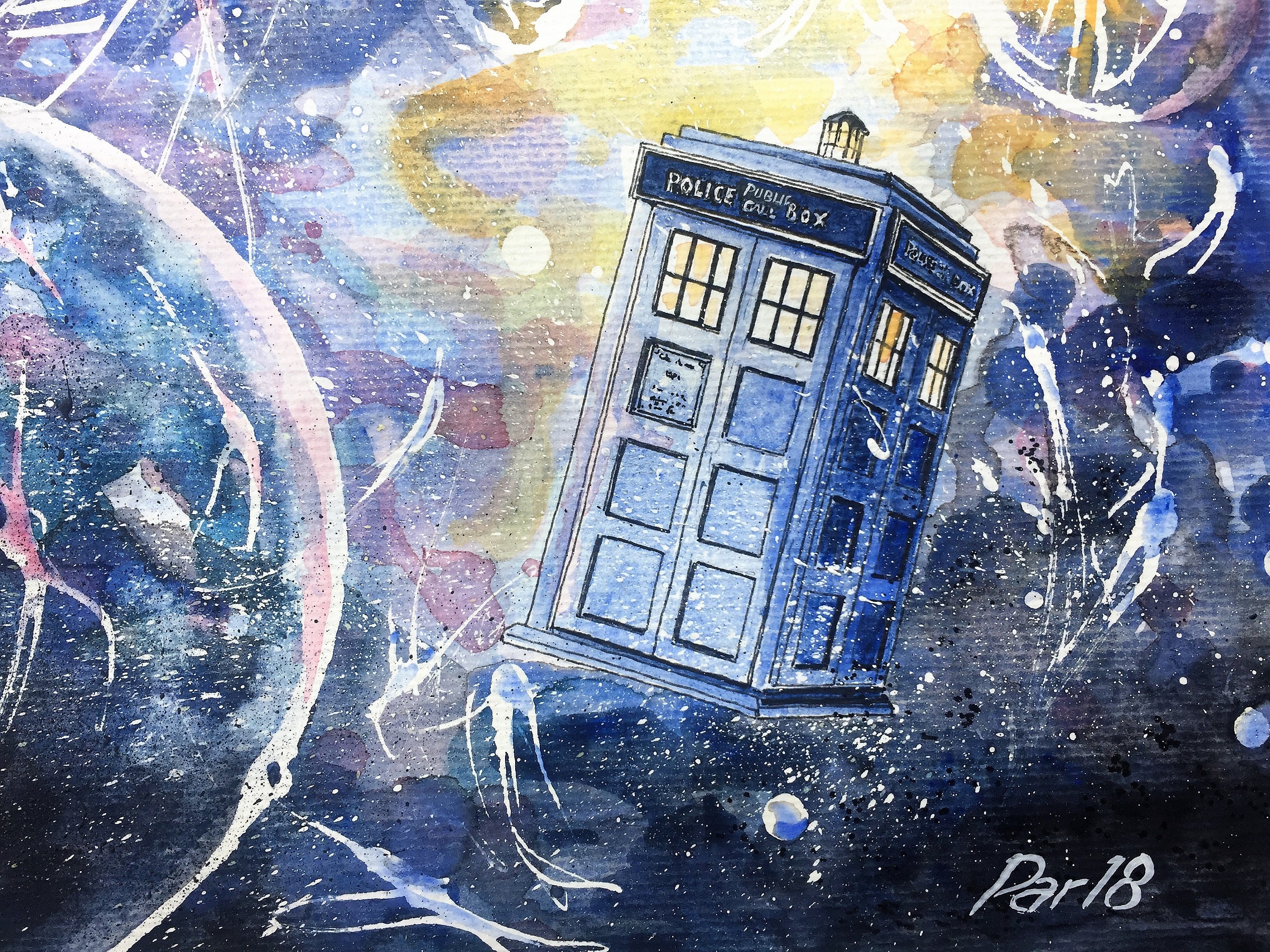 Doctor Who Tardis Painting