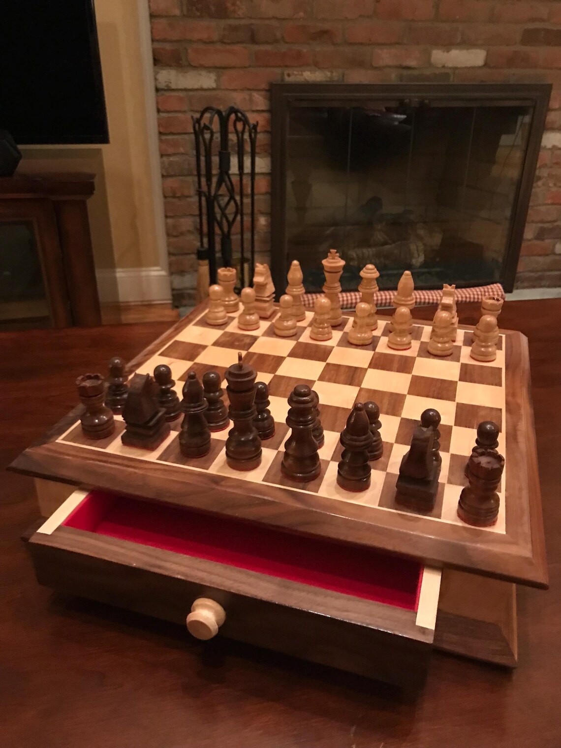 Hand Crafted Chess Set With Built in Storage - Etsy