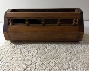 Vintage wood wall spice rack shelf