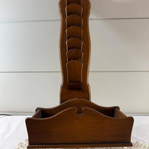 Vintage letter holder wood wall hanging
