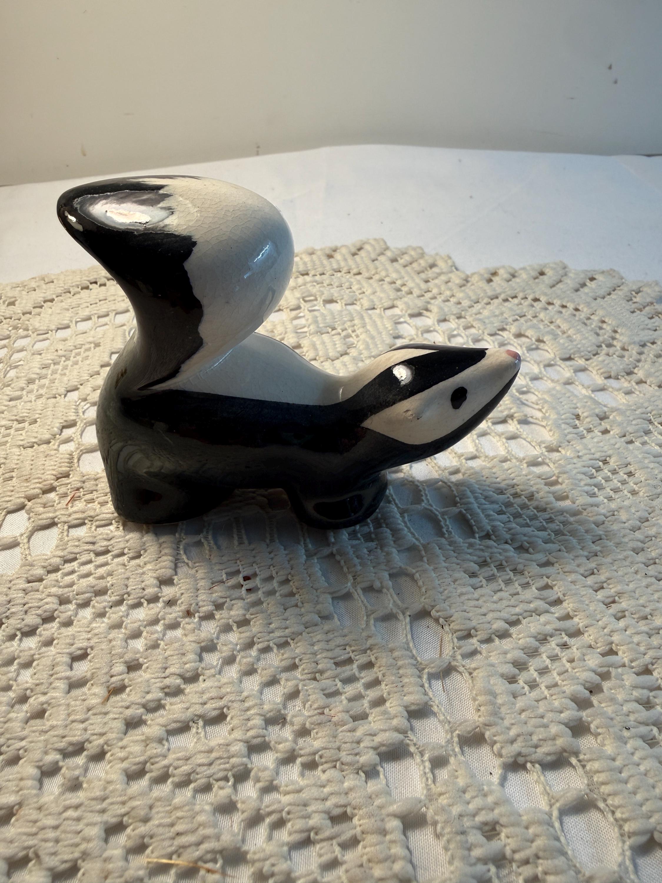 Vintage Skunk Figurine - Etsy