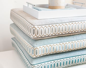 Kragon Tape Trim for embellishing pillows, drapery panels and other home decor.