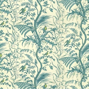 Brunschwig & Fils Fabric Bird and Thistle - 6 Colors. Home decor fabric.  Samples Available.  Minimum 2 yards. First Quality Fabric.