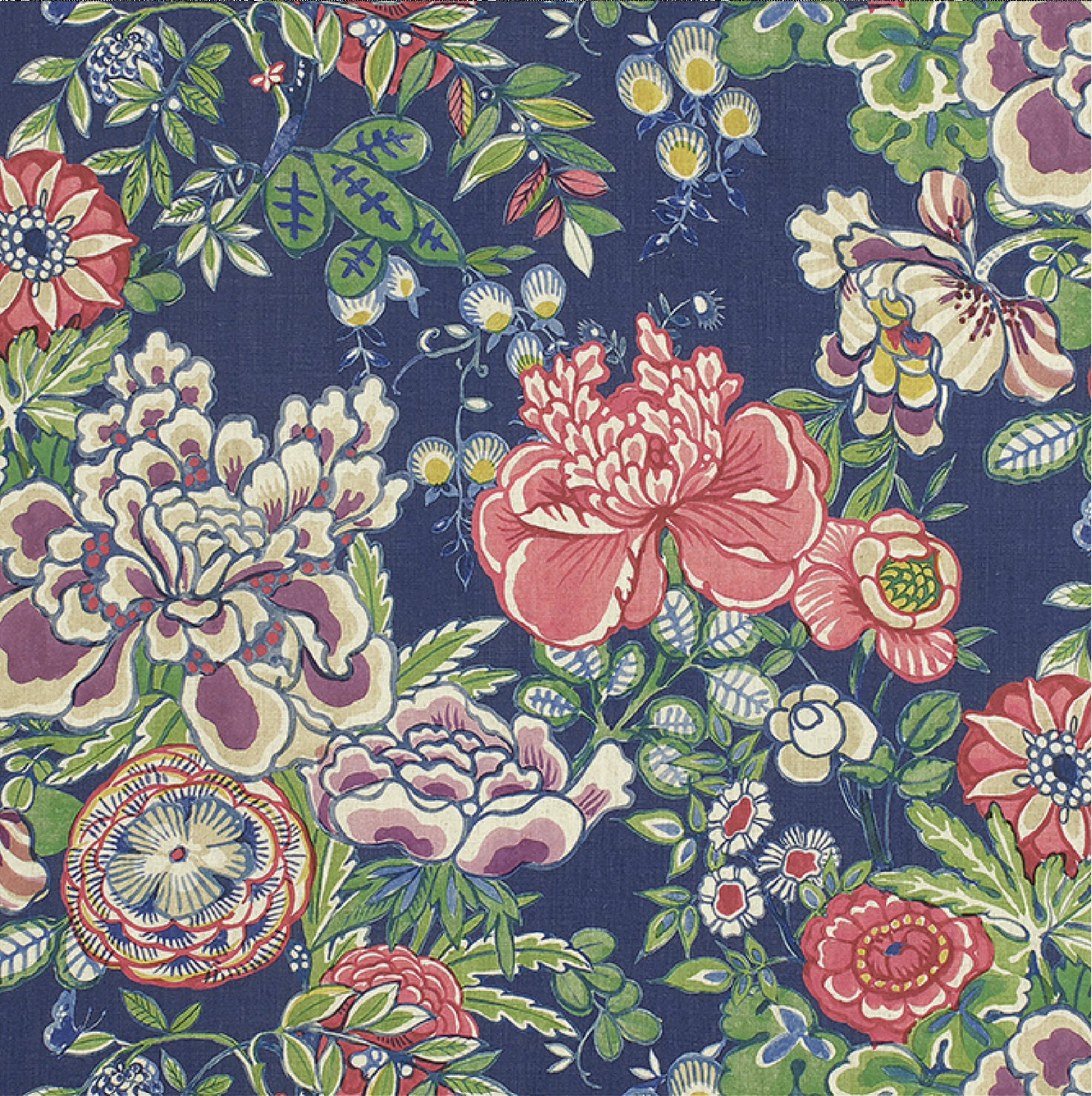 Thibaut Fabric Peony Garden, 6 Colors, Floral Fabric, Curtain Fabric