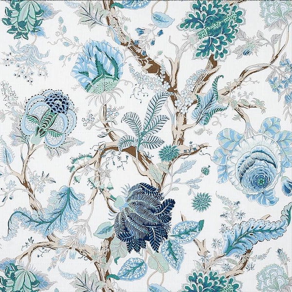 Schumacher Indian Arbre Fabric, 5 Colors, Floral Fabric, Curtain Fabric, Fabric by the Yard