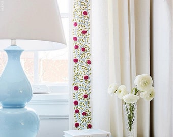 Schumacher Ashoka Tape Trim: Floral Linen Blend, 3.75" Wide