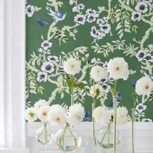 Thibaut Yukio Wallpaper: Large Floral Bird Botanical Print