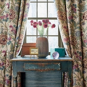 Thibaut Anna French Fabric Cleo, 7 Colors, Floral Fabric, Curtain Fabric, Thibaut Fabric sold by the Yard, Minimum 2 Yards