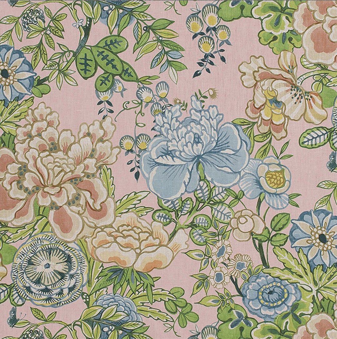 Thibaut Fabric Peony Garden, 6 Colors, Floral Fabric, Curtain Fabric
