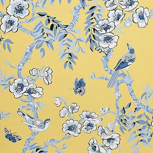 Thibaut Fabric Yukio, Minimum 2 Yards, Floral Fabric, Curtain Fabric, Fabric sold by the Yard, Drapery Fabric, Pillow fabric