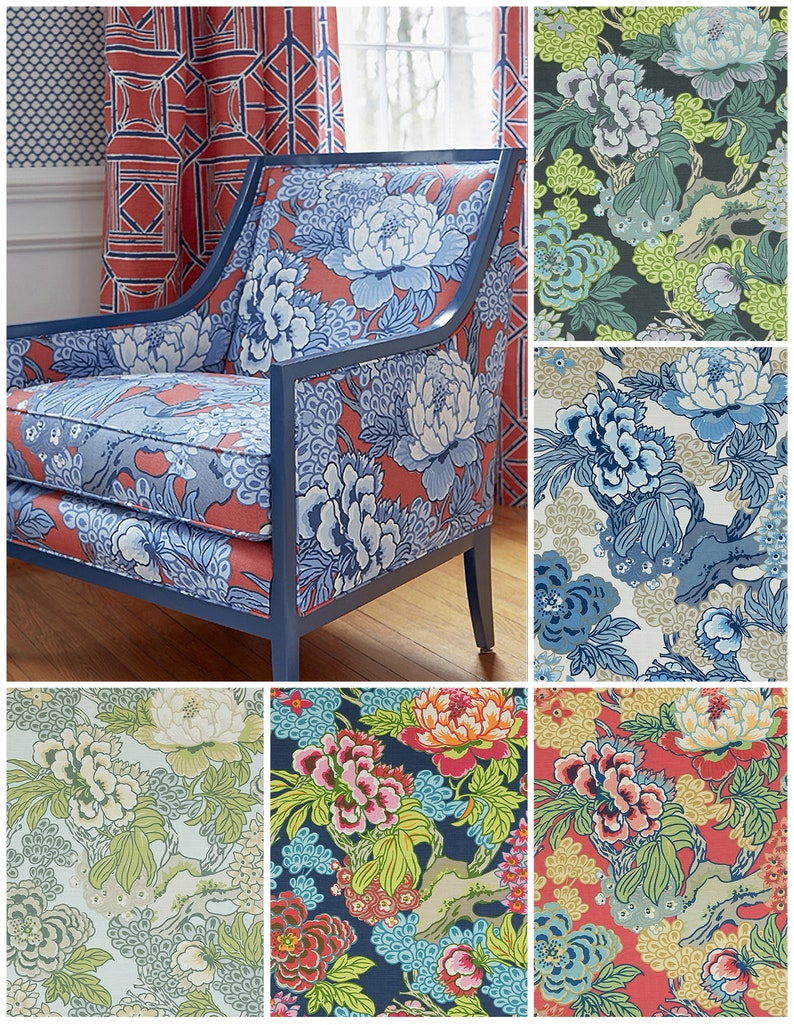 Designer Thibaut Fabric Honshu Sold by the Yard 7 Colors Etsy