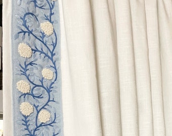 Schumacher Ashoka Trim: Embroidered Tape Trim, 3.75" Wide