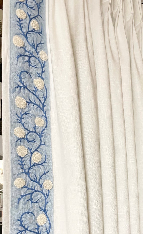 Schumacher Ashoka Trim: Embroidered Tape Trim, 3.75