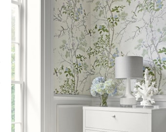 Thibaut Katsura Wallpaper: Chinoiserie Birds & Blossoms