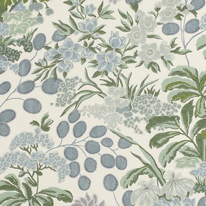 Thibaut Meadow Floral Fabric: Linen Blend Drapery & Pillow Fabric