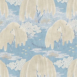 Thibaut Anna French Willow Tree Fabric: Linen Blend Home Decor Fabric