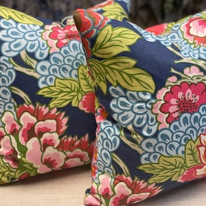 Thibaut Honshu Floral Pillow Cover: High-End Custom Throw Pillow