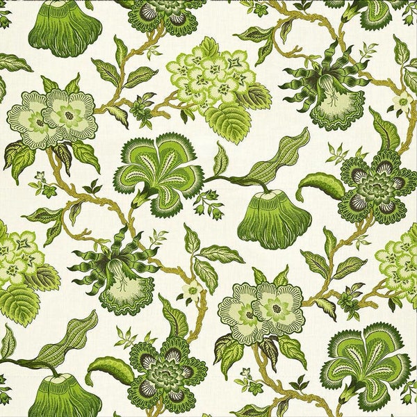 Schumacher Fabric Hothouse Flowers, 4 Colors, Floral Fabric, Curtain Fabric, Fabric by the Yard