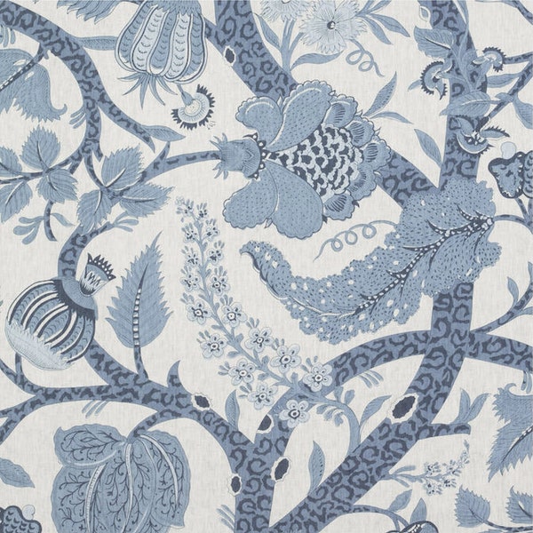 Thibaut Fabric Macbeth, 3 Colors, Floral Fabric, Curtain Fabric, Thibaut Fabric sold by the Yard